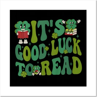 Luck To Read St Patricks Day Librarian Book Posters and Art